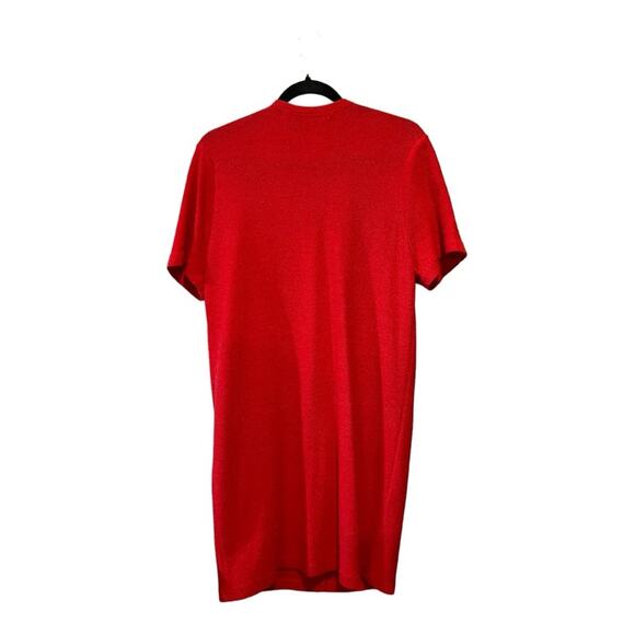 Steve Fabrikant I.Magnin Vintage Button Up Knit Seashell Accent Dress red gold L - Picture 16 of 16